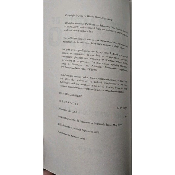 The Secret Battle of Evan Pao Wendy Wan-Long Shang 2022 Scholastic Paperback - Picture 4 of 4